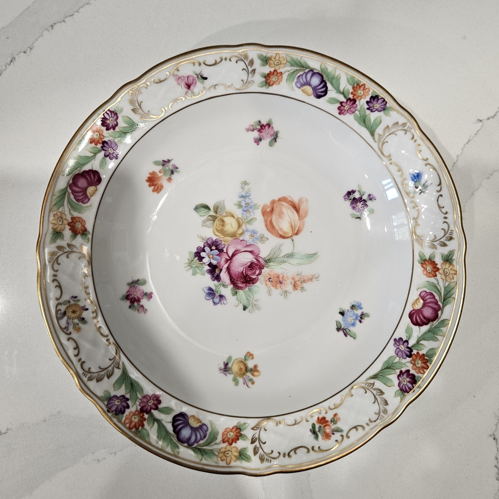Schumann Empress Dresden Flowers Compote Bowl